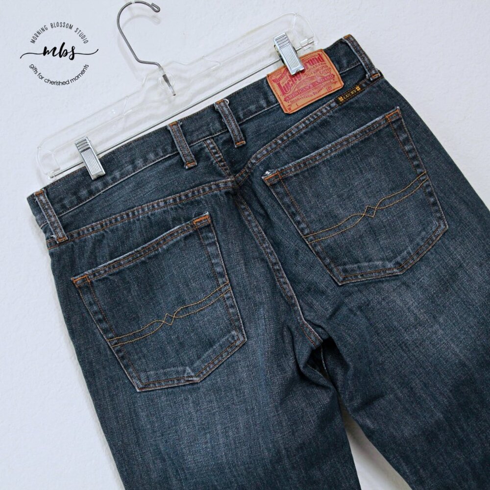 Lucky Brand by Gene‎ Montesano Dungarees Jeans Blue Men 32 x 37 - Picture 4 of 7
